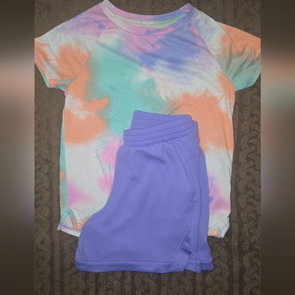 Colorful Tie-Dye Kids Matching Set Sz 7/8